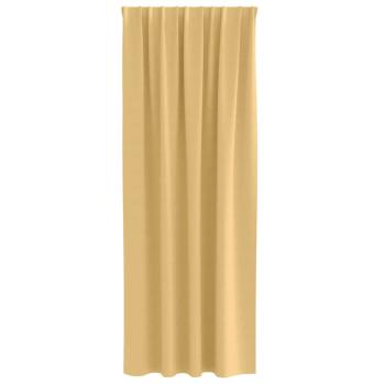 Vorhänge mit Vorhängen 2 pcs Beige 225 x 140 cm Polyester