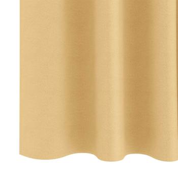 Verdunkelungs-Vorhänge mit Ringen 2 Stk. Beige 260 x 140 cm