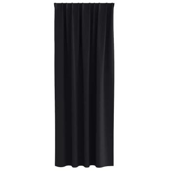 Vorhänge mit Vorhängen 2 pcs Schwarz 245 x 140 cm Polyester