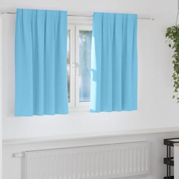 ARDEBO.de - Vorhänge mit Vorhängen 2 pcs Hellblau 140 x 140 cm Polyester
