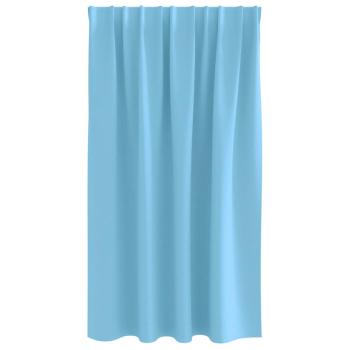 Vorhänge mit Vorhängen 2 pcs Hellblau 140 x 140 cm Polyester