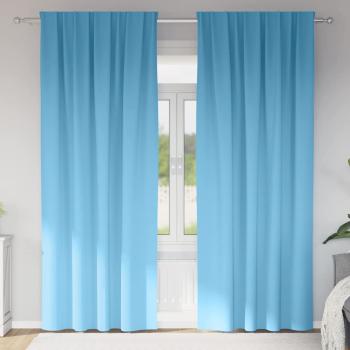 ARDEBO.de - Vorhänge mit Vorhängen 2 pcs Hellblau 225 x 140 cm Polyester