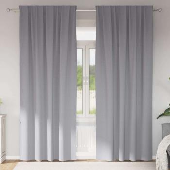 ARDEBO.de - Vorhänge mit Vorhängen 2 pcs Hellgrau 260 x 140 cm Polyester