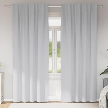 ARDEBO.de - Vorhänge mit Vorhängen 2 pcs Hellgrau 245 x 140 cm Polyester