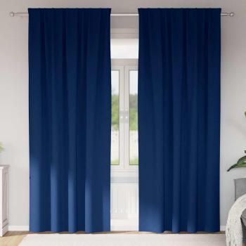 ARDEBO.de - Vorhänge mit Vorhängen 2 pcs Dunkelblau 260 x 140 cm Polyester