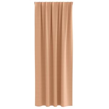 Vorhänge mit Vorhängen 2 pcs Hellbraun 260 x 140 cm Polyester