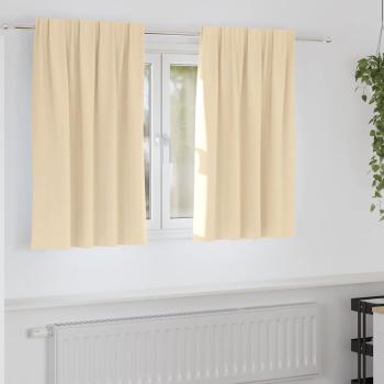 ARDEBO.de - Vorhänge mit Vorhängen 2 pcs Creme 140 x 140 cm Polyester