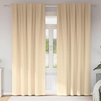ARDEBO.de - Vorhänge mit Vorhängen 2 pcs Creme 245 x 140 cm Polyester