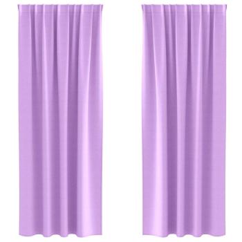 Vorhänge mit Vorhängen 2 pcs Lila 225 x 140 cm Polyester
