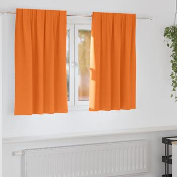 ARDEBO.de - Vorhänge 2 pcs Leuchtendes Orange 140 x 140 cm Polyester