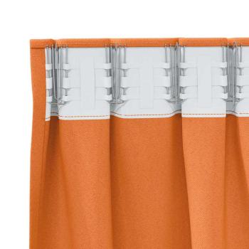 Vorhänge 2 pcs Leuchtendes Orange 225 x 140 cm Polyester