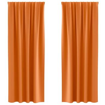 Vorhänge 2 pcs Leuchtendes Orange 245 x 140 cm Polyester