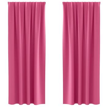 ARDEBO.de - Vorhänge 2 pcs Leuchtendes Pink 245 x 140 cm Polyester