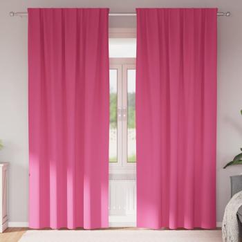 ARDEBO.de - Vorhänge 2 pcs Leuchtendes Pink 260 x 140 cm Polyester