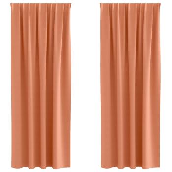 Vorhänge mit Vorhängen 2 pcs Terrakotta 225 x 140 cm Polyester