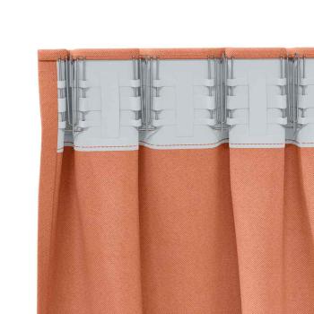 Vorhänge mit Vorhängen 2 pcs Terrakotta 225 x 140 cm Polyester