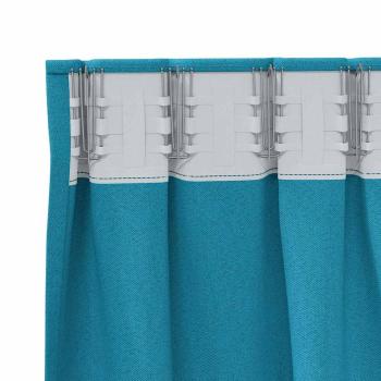 Vorhänge mit Vorhängen 2 pcs Türkis 260 x 140 cm Polyester