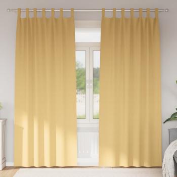 ARDEBO.de - Vorhänge mit Vorhängen 2 pcs Beige 245 x 140 cm Polyester