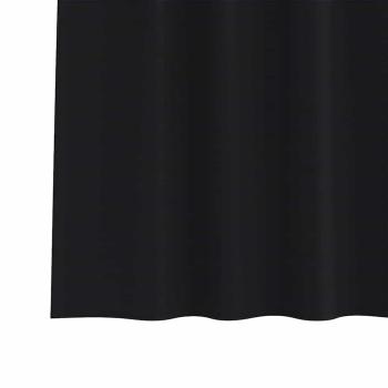 Vorhänge mit Vorhängen 2 pcs Schwarz 245 x 140 cm Polyester