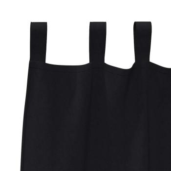 Verdunkelungs-Vorhänge mit Ringen 2 Stk. Schwarz 245 x 140 cm