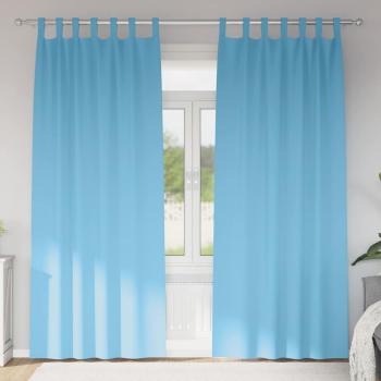ARDEBO.de - Vorhänge mit Vorhängen 2 pcs Hellblau 245 x 140 cm Polyester