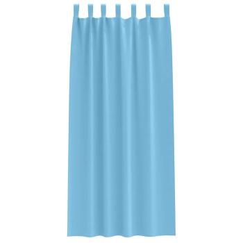 Vorhänge mit Vorhängen 2 pcs Hellblau 245 x 140 cm Polyester