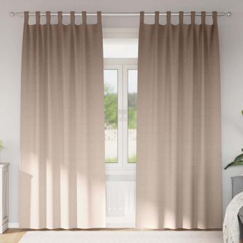 ARDEBO.de - Vorhänge mit Vorhängen 2 pcs Taupe 245 x 140 cm Polyester