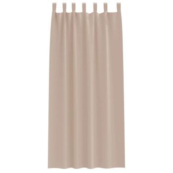 Vorhänge mit Vorhängen 2 pcs Taupe 245 x 140 cm Polyester