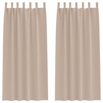 Vorhänge mit Vorhängen 2 pcs Taupe 260 x 140 cm Polyester