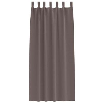 Vorhänge mit Vorhängen 2 pcs Dunkelbraun 245 x 140 cm Polyester