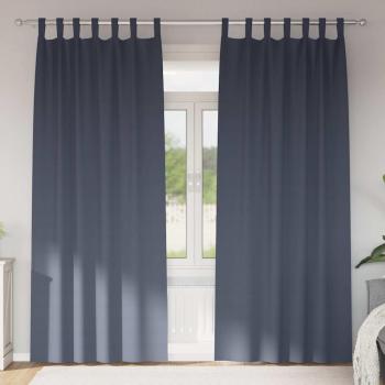 ARDEBO.de - Vorhänge mit Vorhängen 2 pcs Anthrazit 260 x 140 cm Polyester