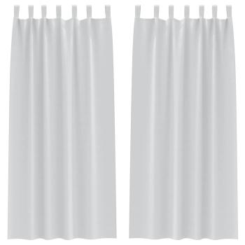 Vorhänge mit Vorhängen 2 pcs Hellgrau 245 x 140 cm Polyester
