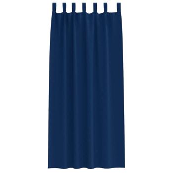 Vorhänge mit Vorhängen 2 pcs Dunkelblau 245 x 140 cm Polyester