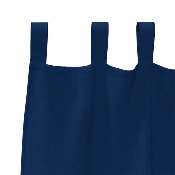 Verdunkelungs-Vorhänge mit Ringen 2 Stk. Dunkelblau Polyester