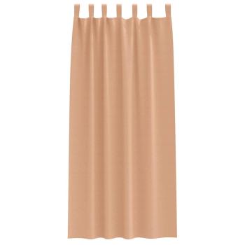 Vorhänge mit Vorhängen 2 pcs Hellbraun 260 x 140 cm Polyester