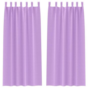 Vorhänge mit Vorhängen 2 pcs Lila 260 x 140 cm Polyester