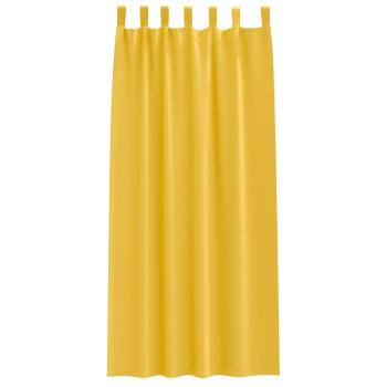 Vorhänge mit Vorhängen 2 pcs Senfgelb 245 x 140 cm Polyester