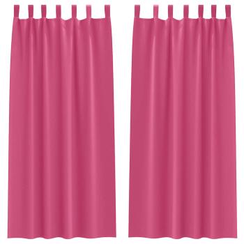 Vorhänge 2 pcs Leuchtendes Pink 245 x 140 cm Polyester