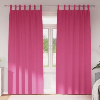 ARDEBO.de - Vorhänge 2 pcs Leuchtendes Pink 260 x 140 cm Polyester