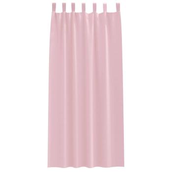 Vorhänge mit Vorhängen 2 pcs Baby Pink 245 x 140 cm Polyester