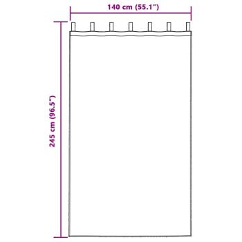 Vorhänge mit Vorhängen 2 pcs Baby Pink 245 x 140 cm Polyester