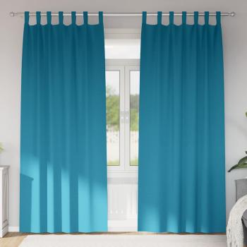 ARDEBO.de - Vorhänge mit Vorhängen 2 pcs Türkis 260 x 140 cm Polyester