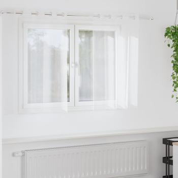 ARDEBO.de - Vorhänge mit Vorhängen 2 pcs Weiß 140 x 140 cm Polyester