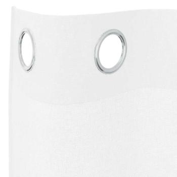 Vorhänge mit Vorhängen 2 pcs Weiß 140 x 140 cm Polyester