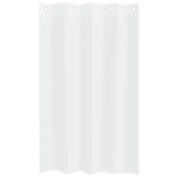 Vorhänge mit Vorhängen 2 pcs Weiß 140 x 175 cm Polyester