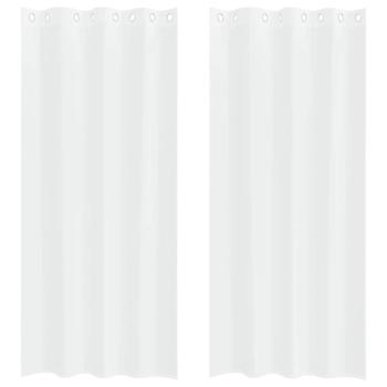 Vorhänge mit Vorhängen 2 pcs Weiß 140 x 245 cm Polyester