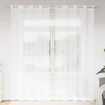ARDEBO.de - Vorhänge mit Vorhängen 2 pcs Weiß 140 x 260 cm Polyester