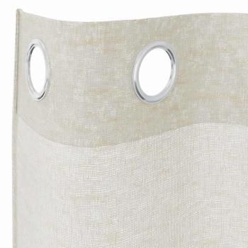 Vorhänge mit Vorhängen 2 pcs Cremefarben 140 x 260 cm Polyester