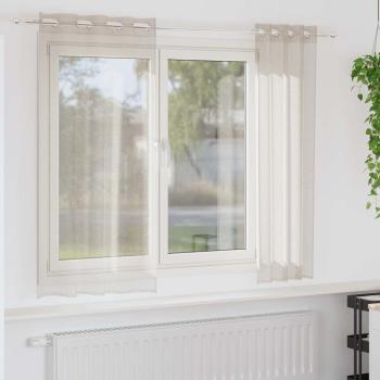 ARDEBO.de - Vorhänge mit Vorhängen 2 pcs Sand 140 x 175 cm Polyester