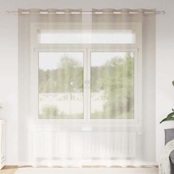 ARDEBO.de - Vorhänge mit Vorhängen 2 pcs Sand 140 x 225 cm Polyester